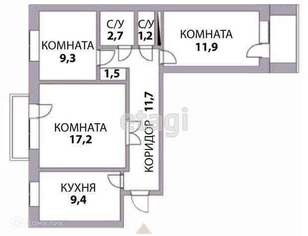 Планировка 4 комнатной квартиры в панельном доме 5 этажей