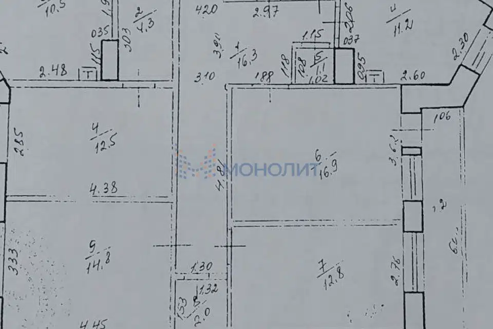 Продаётся 3-комнатная квартира, 82.7 м²