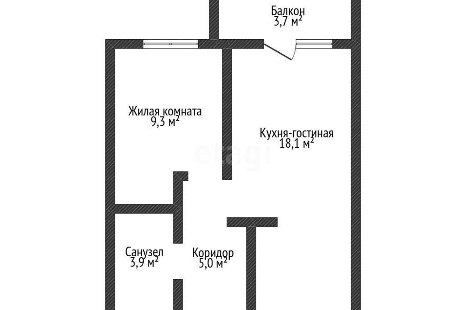 Продаётся 1-комнатная квартира, 38 м²