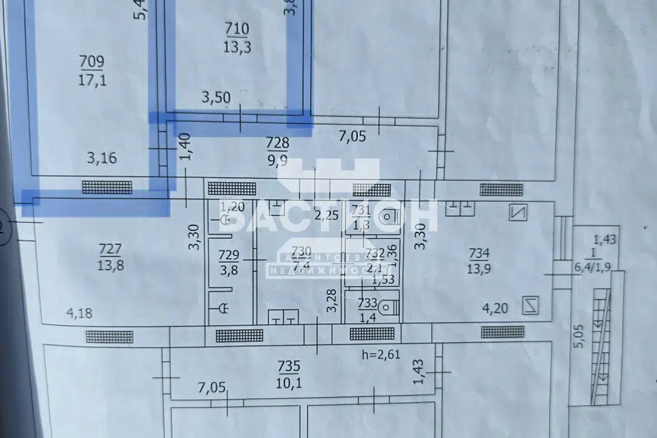 Продаётся 2 комнаты в 2-комн. квартире, 17.1 м²