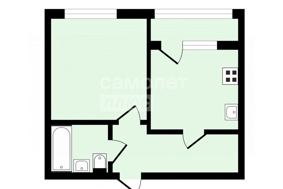Продаётся 1-комнатная квартира, 36.1 м²