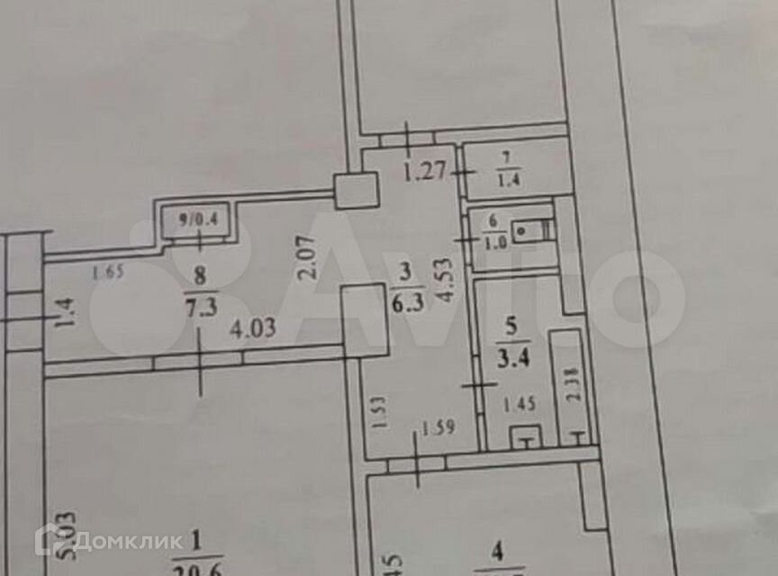 Продаётся 2-комнатная квартира, 65.5 м²