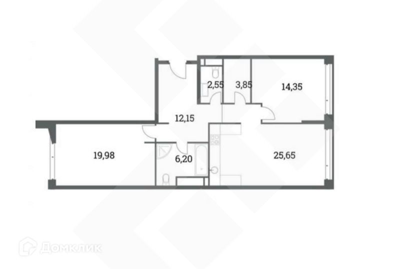 Продаётся 3-комнатная квартира, 81 м²