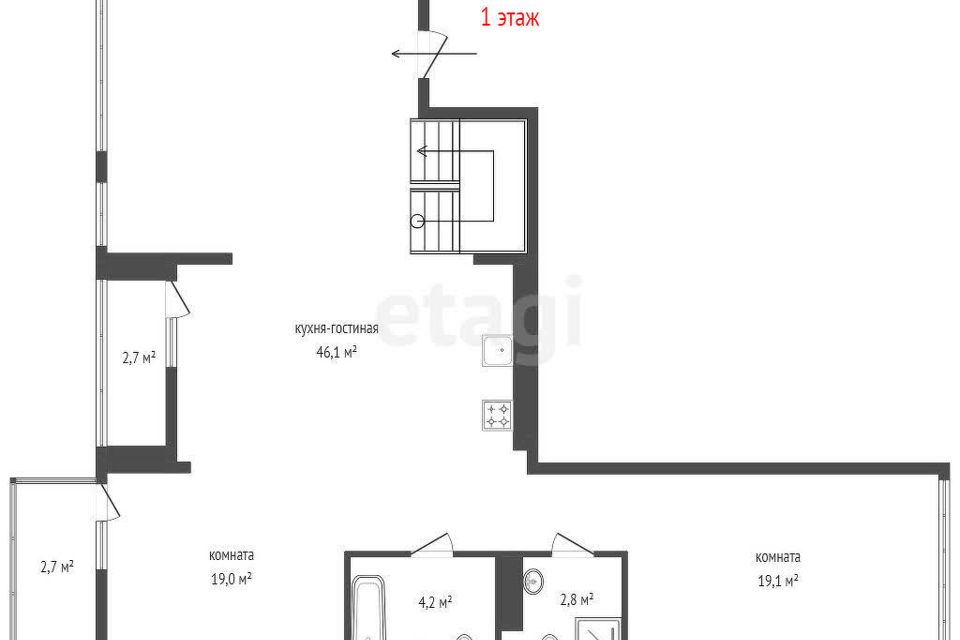 Продаётся 3-комнатная квартира, 197 м²
