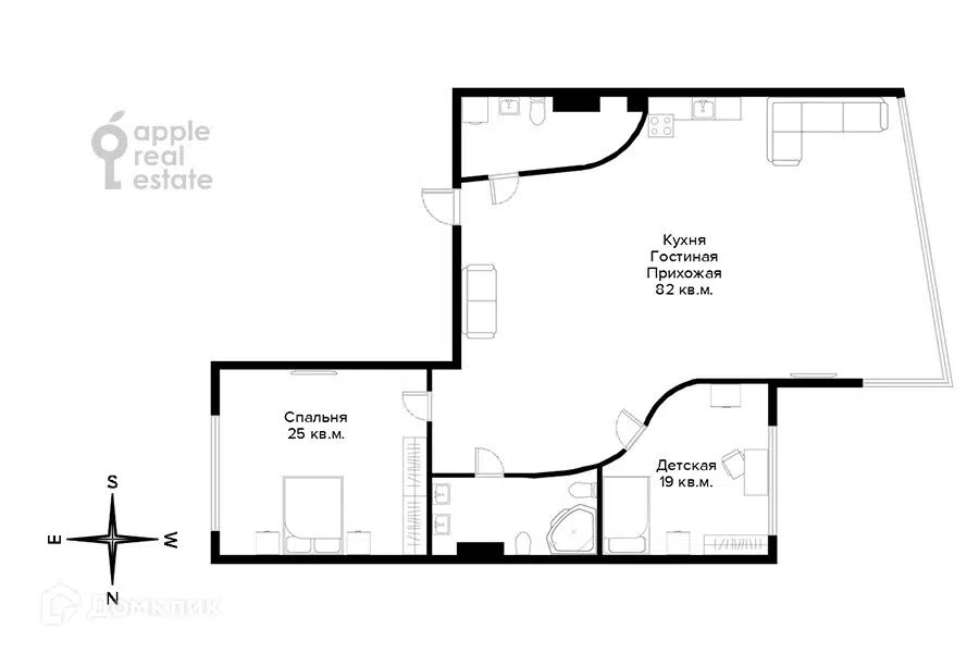 Продаётся 3-комнатная квартира, 146 м²