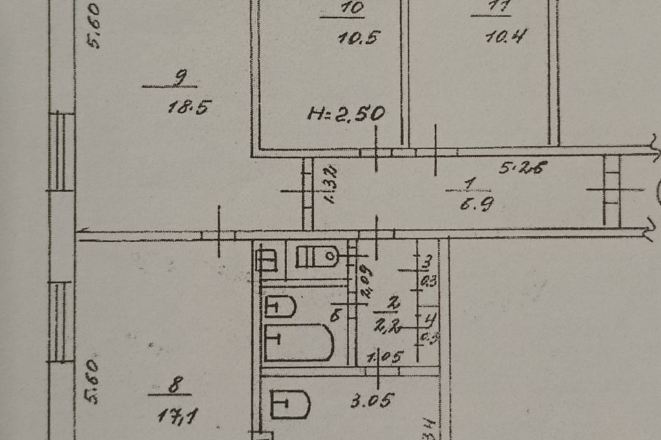 Продаётся 4-комнатная квартира, 85.4 м²