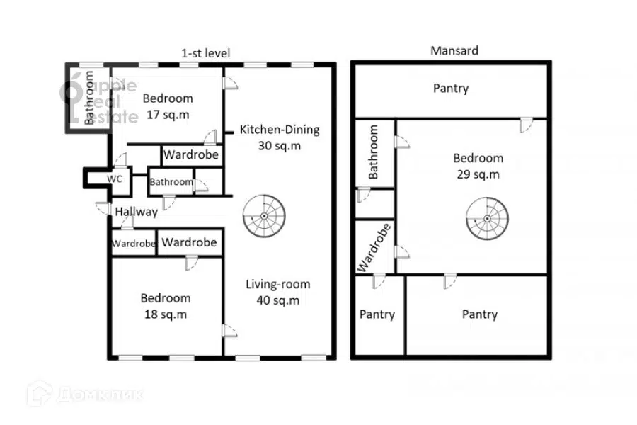 Продаётся 4-комнатная квартира, 182.2 м²