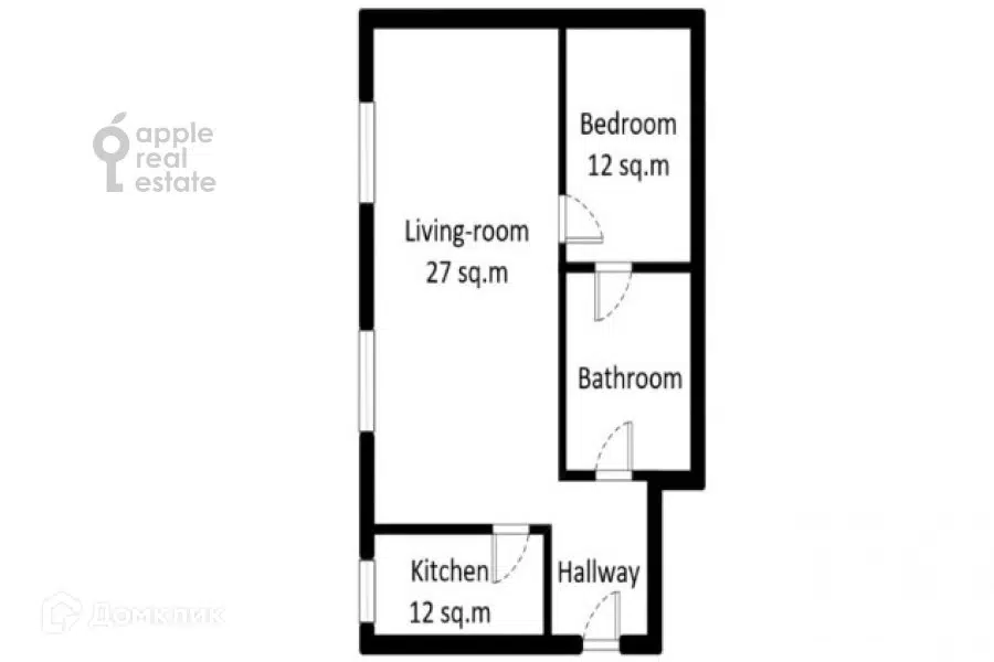 Продаётся 2-комнатная квартира, 62 м²