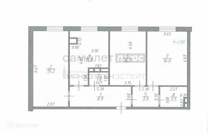 Продаётся 3-комнатная квартира, 79 м²