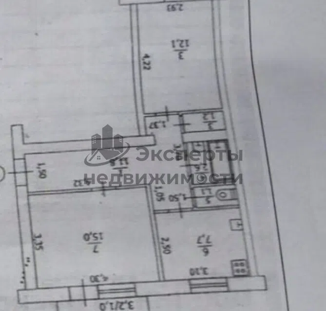 Продаётся 3-комнатная квартира, 87 м²