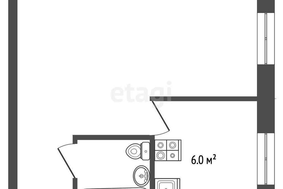Продаётся 1-комнатная квартира, 31 м²