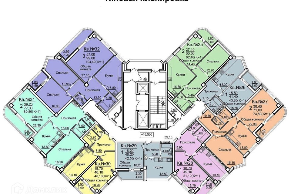 Продаётся 2-комнатная квартира, 59 м²