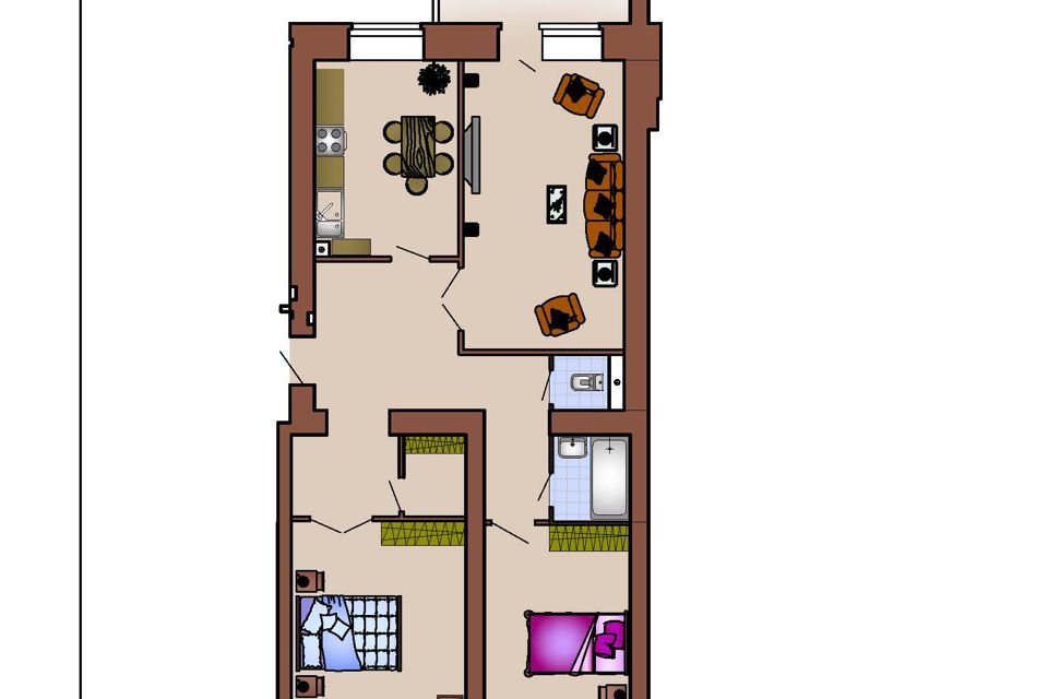 Продаётся 3-комнатная квартира, 94.3 м²