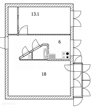 Продаётся 2-комнатная квартира, 43 м²