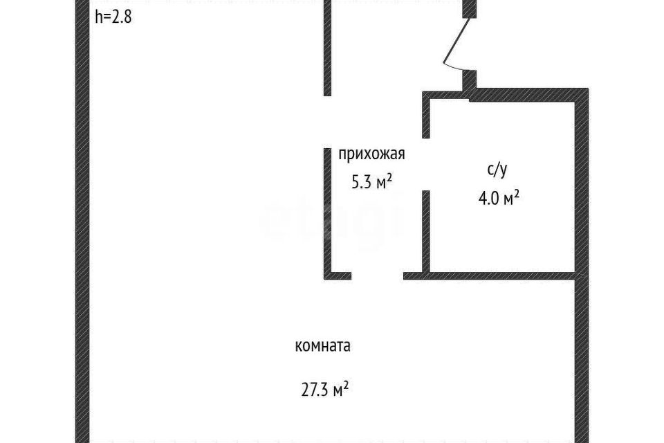 Продаётся 1-комнатная квартира, 36.6 м²