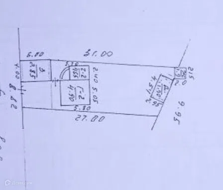 Продаётся 2-этажный дом, 58.5 м²