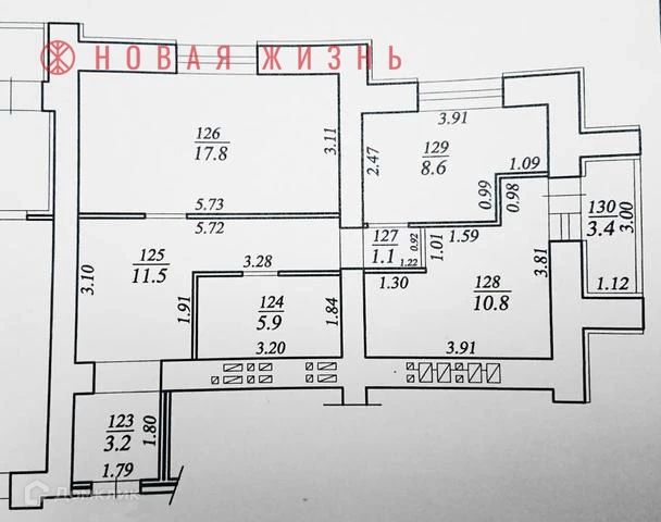 Продаётся 2-комнатная квартира, 60.6 м²