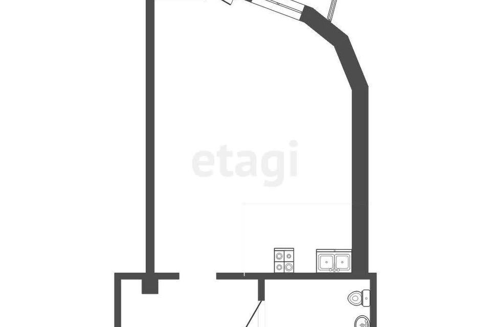 Продаётся студия, 38.5 м²