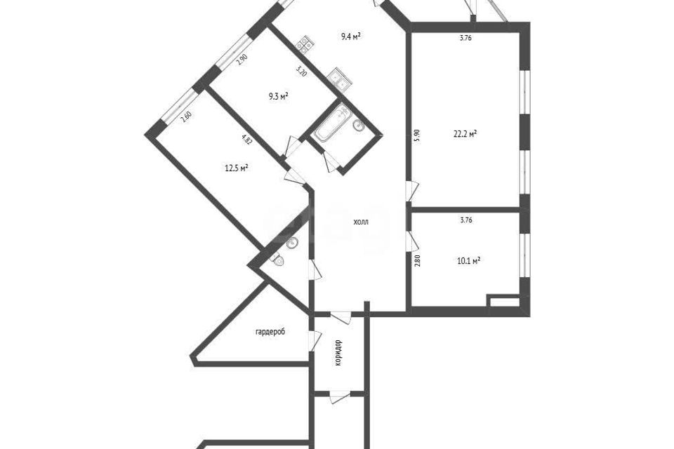 Продаётся 4-комнатная квартира, 114.2 м²
