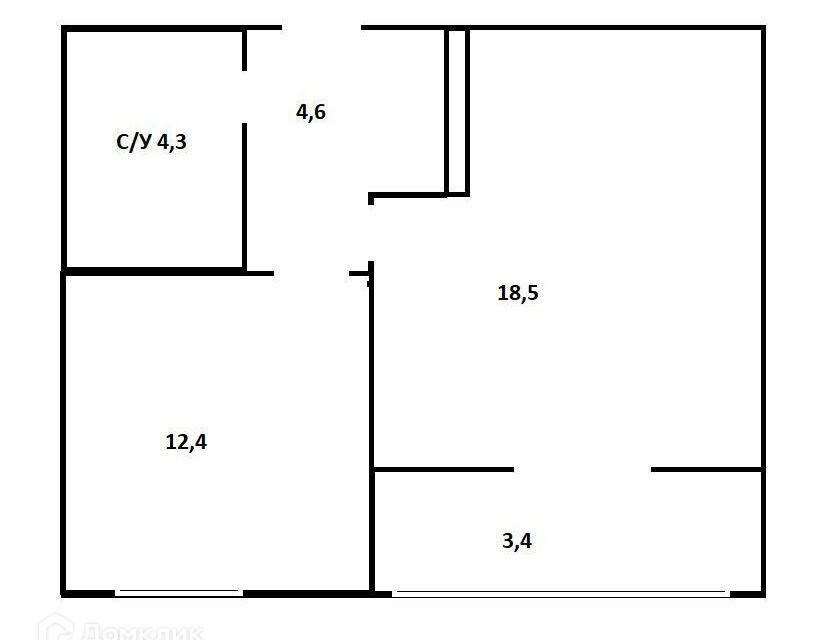 Продаётся 1-комнатная квартира, 40 м²