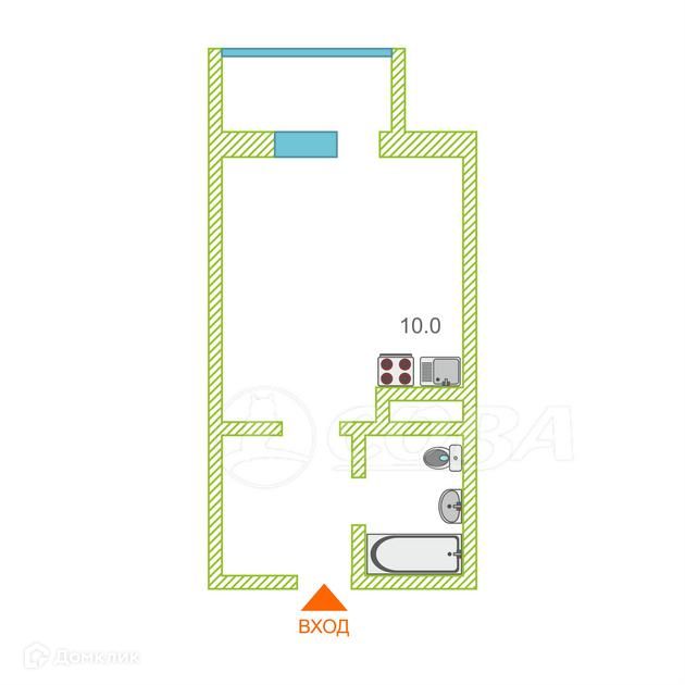 Продаётся студия, 29 м²