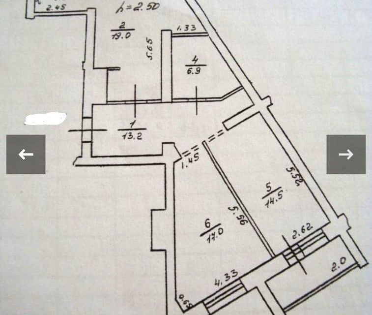 Продаётся 2-комнатная квартира, 77.1 м²