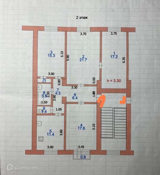 Продаётся 4-комнатная квартира, 100 м²