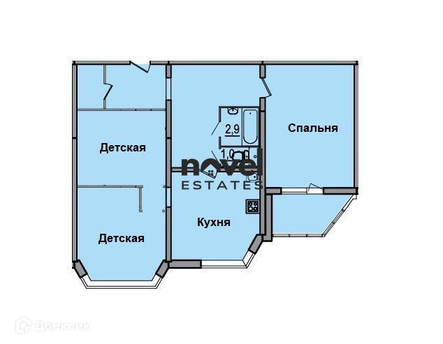 Продаётся 3-комнатная квартира, 93.4 м²