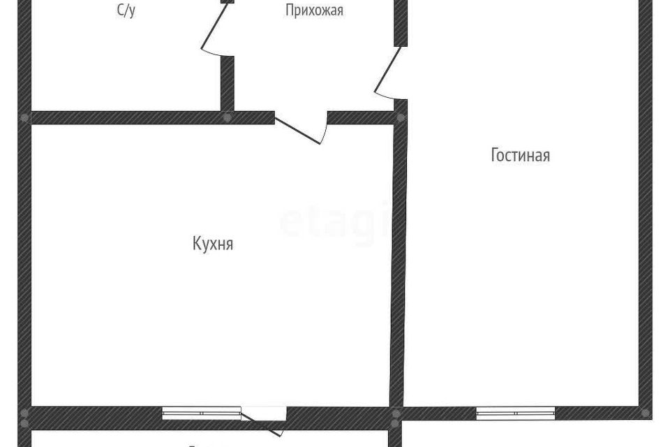 Продаётся 1-комнатная квартира, 34.3 м²
