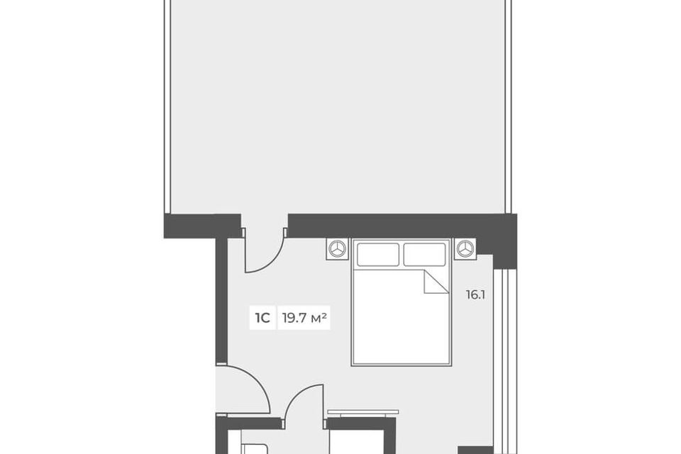 Продаётся студия, 19.7 м²