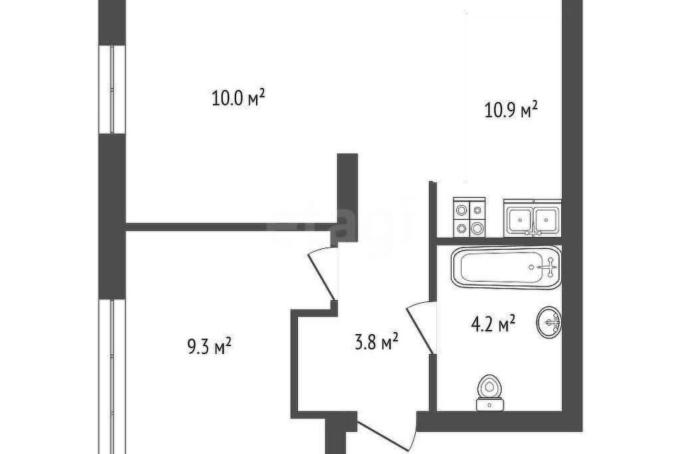 Продаётся 1-комнатная квартира, 35 м²
