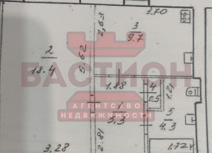 Продаётся 1-комнатная квартира, 38.2 м²