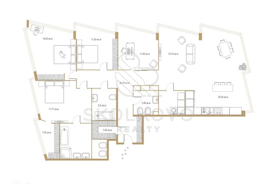 Продаётся 5-комнатная квартира, 165 м²