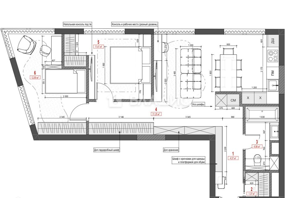 Продаётся 3-комнатная квартира, 66.3 м²