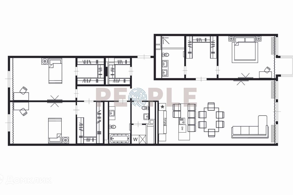 Продаётся 4-комнатная квартира, 165 м²