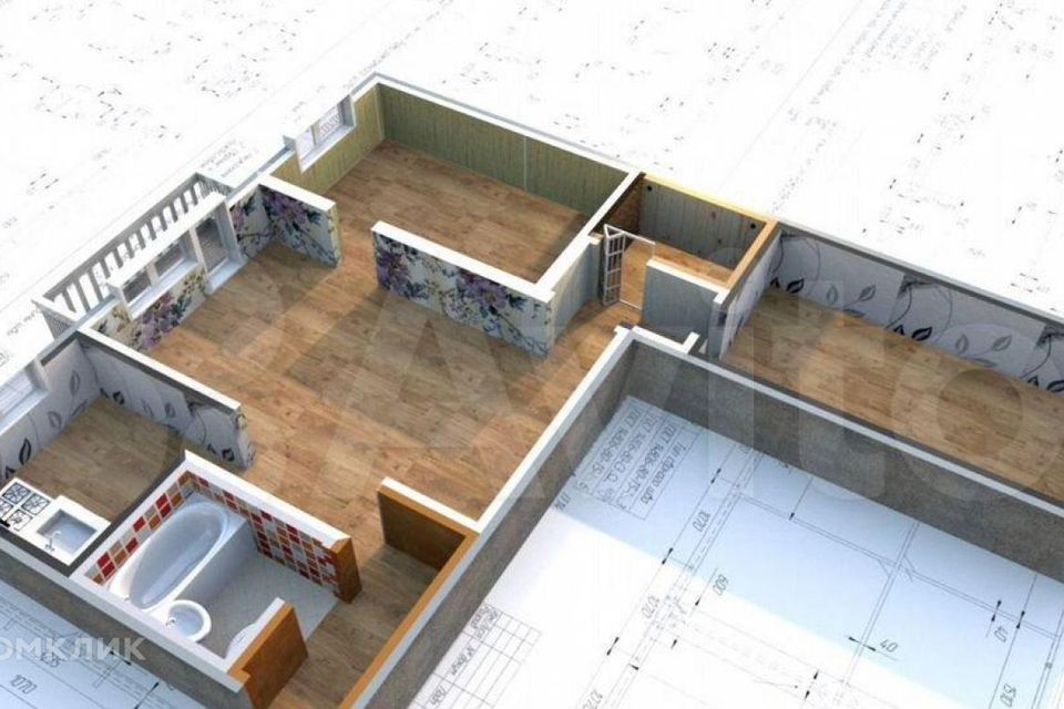 Продаётся 3-комнатная квартира, 58 м²