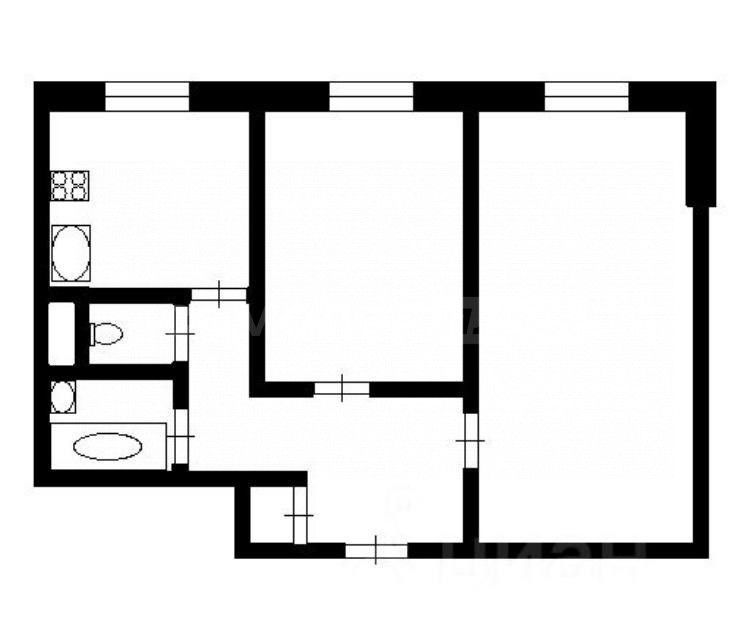 Продаётся 2 комнаты в 2-комн. квартире, 44.2 м²