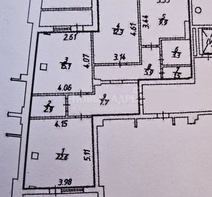Продаётся 3-комнатная квартира, 84 м²