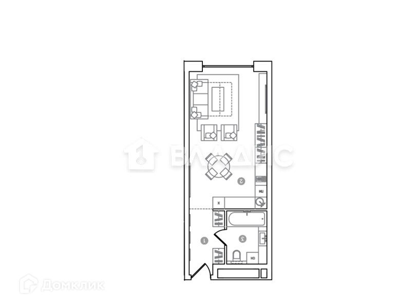 Продаётся студия, 39.22 м²