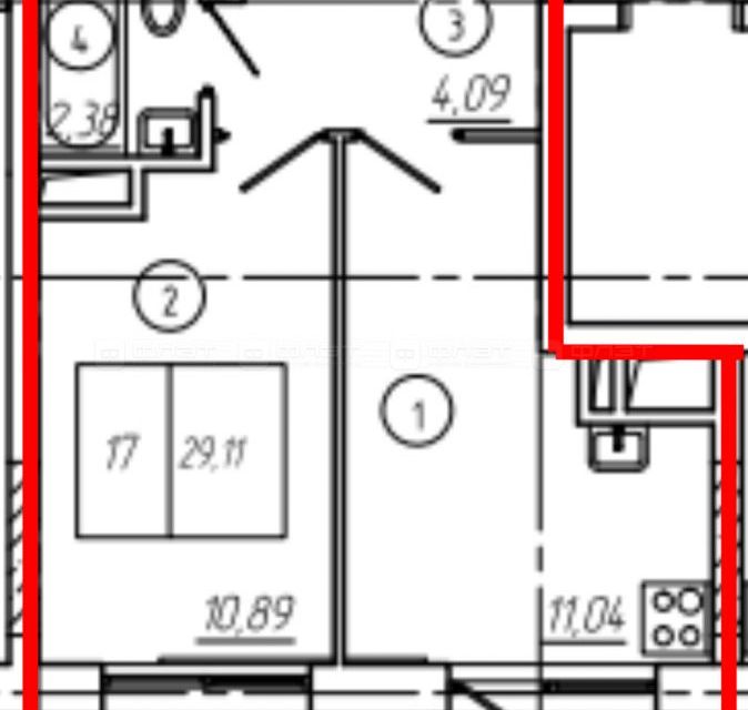 Продаётся 1-комнатная квартира, 29.1 м²