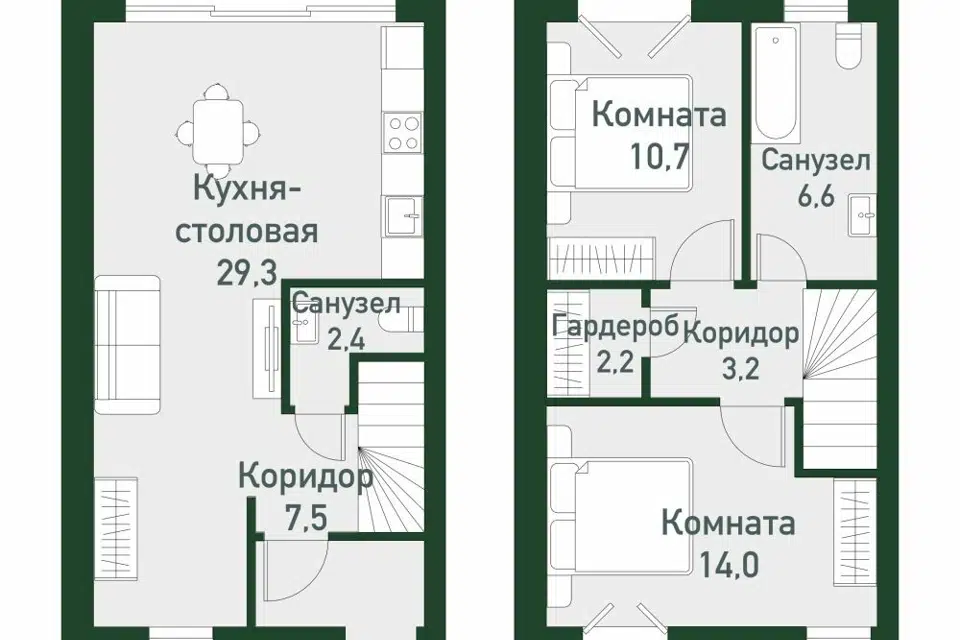Продаётся 3-комнатная квартира, 75.3 м²