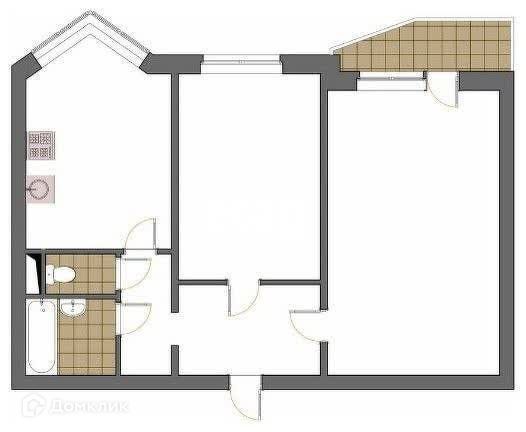 Продаётся 2-комнатная квартира, 52 м²
