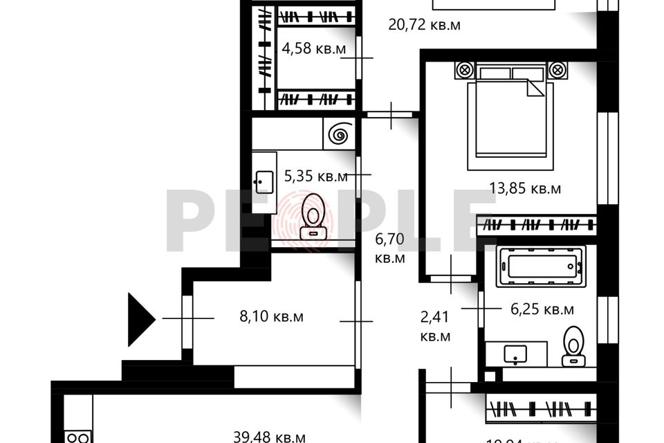 Продаётся 4-комнатная квартира, 134.11 м²