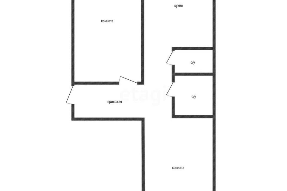 Продаётся 2-комнатная квартира, 62.4 м²