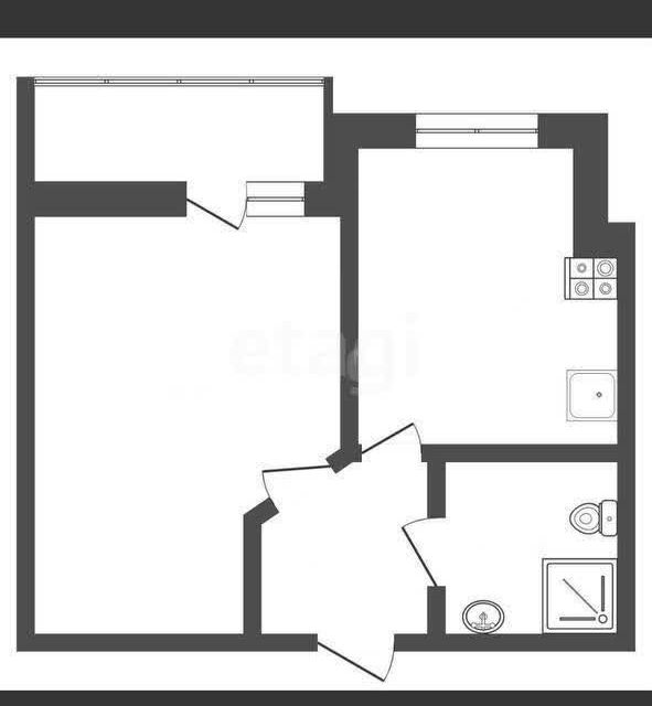 Продаётся 1-комнатная квартира, 34.4 м²