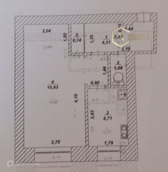 Продаётся 1-комнатная квартира, 27 м²