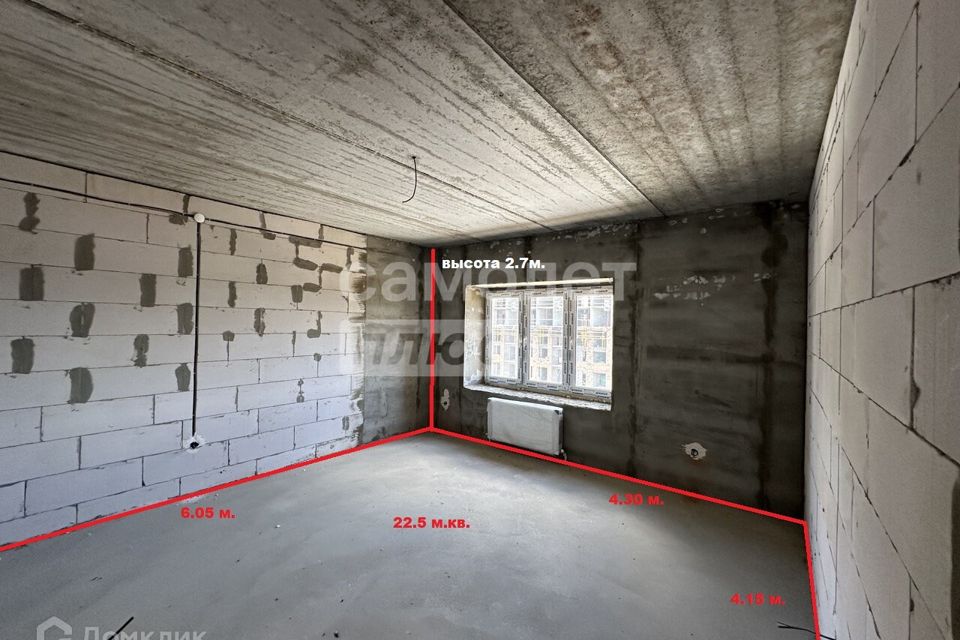 Продаётся 1-комнатная квартира, 45.4 м²