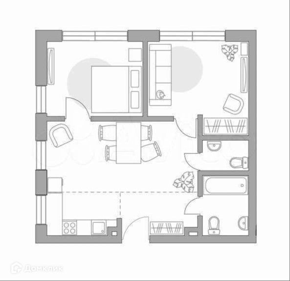 Продаётся 3-комнатная квартира, 51 м²