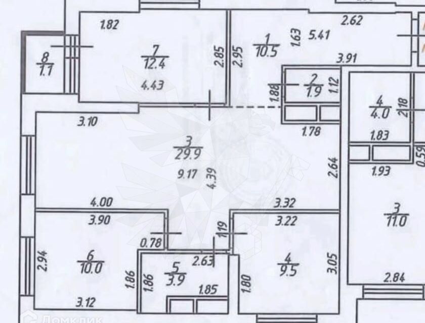 Продаётся 4-комнатная квартира, 79.2 м²