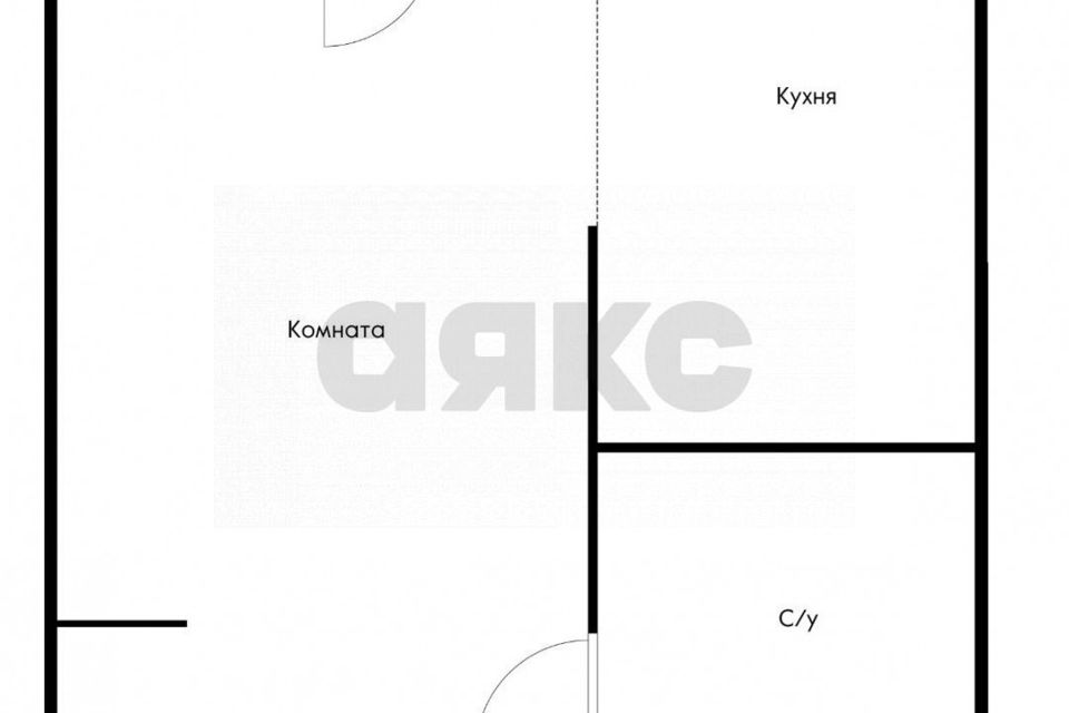 Продаётся 1-комнатная квартира, 34.3 м²